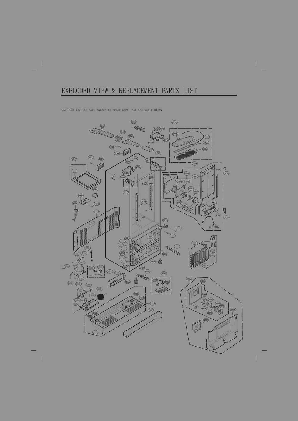 Introduction Diagram and Parts List for GC-L28ANSPP ASTCNA6 LG Refrigerator