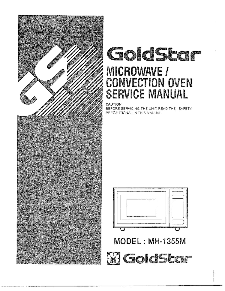 Microwave/convection Oven Diagram and Parts List for MH-1355M  LG Microwave