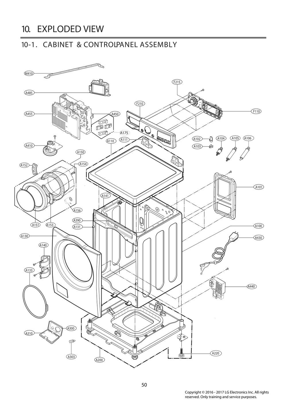 Diagram 1 Diagram and Parts List for F3G2CYT2W ABWETUS LG Washer