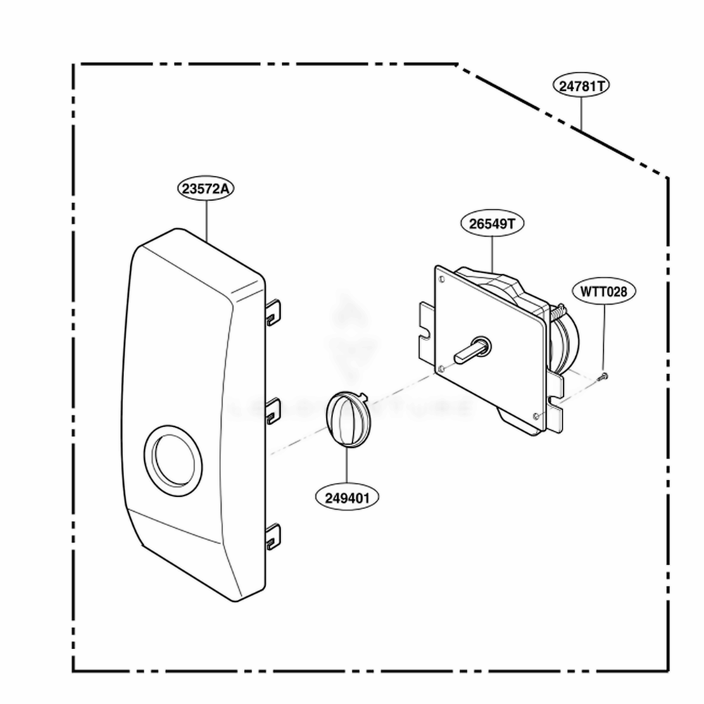 Control Panel Parts Diagram and Parts List for MA6511B CBKEGSE LG Wall Oven