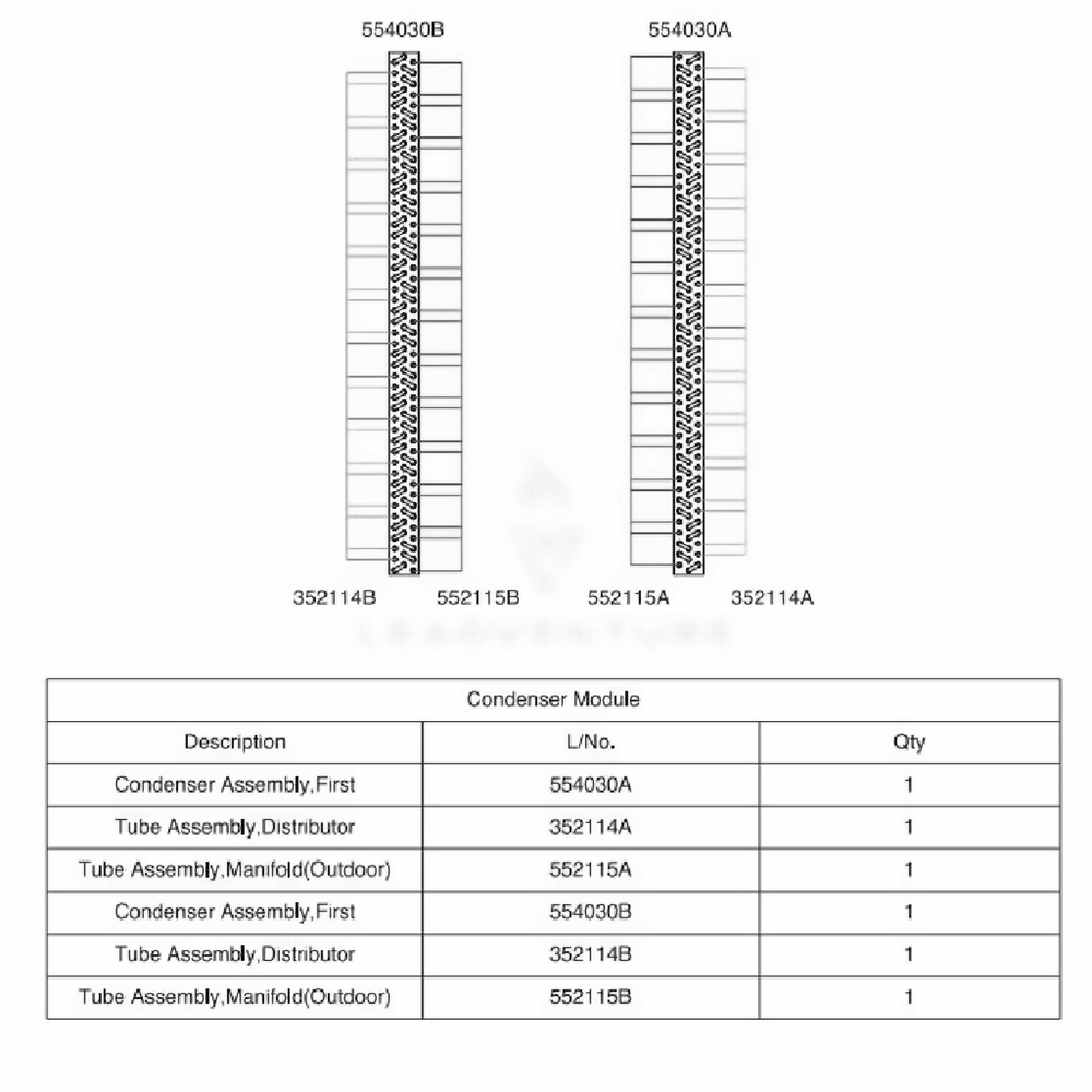 Main 3 Diagram and Parts List for ACAH050VDTB AAAAAAU LG Air Conditioner