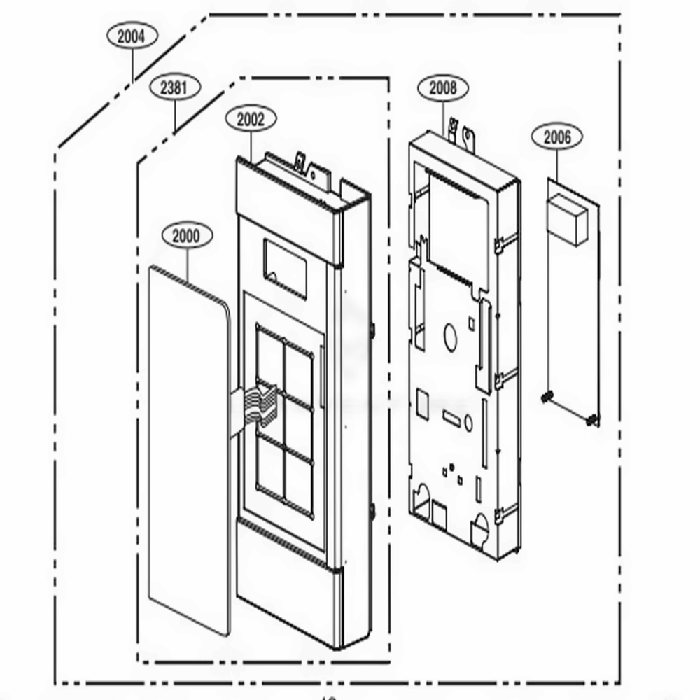 Controller Parts Diagram and Parts List for LMV1762SW CWHELGA LG Microwave