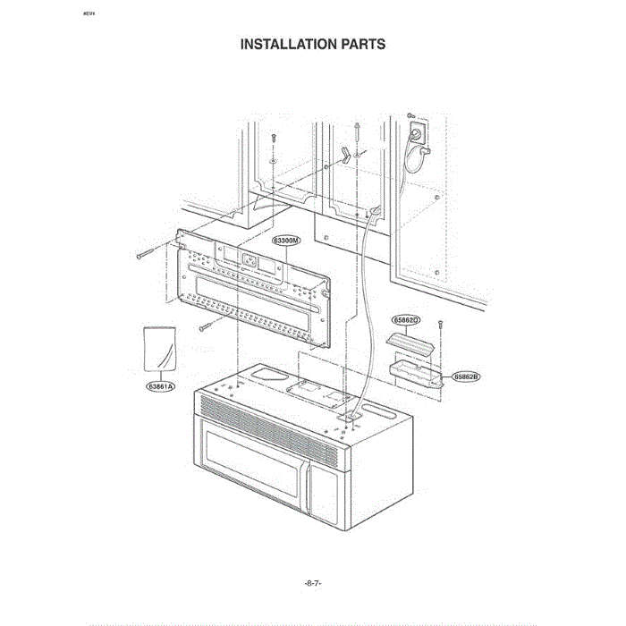 Section 2 Diagram and Parts List for MV-1515W WHEGSE LG Microwave Oven Combo