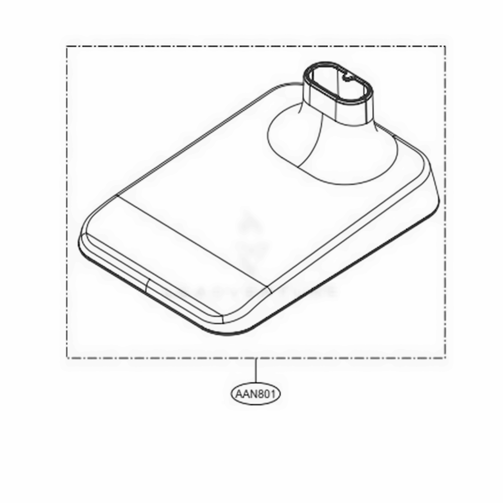 Base Assembly, Lower Diagram and Parts List for A905RM BBRELGA LG Upright Vacuum