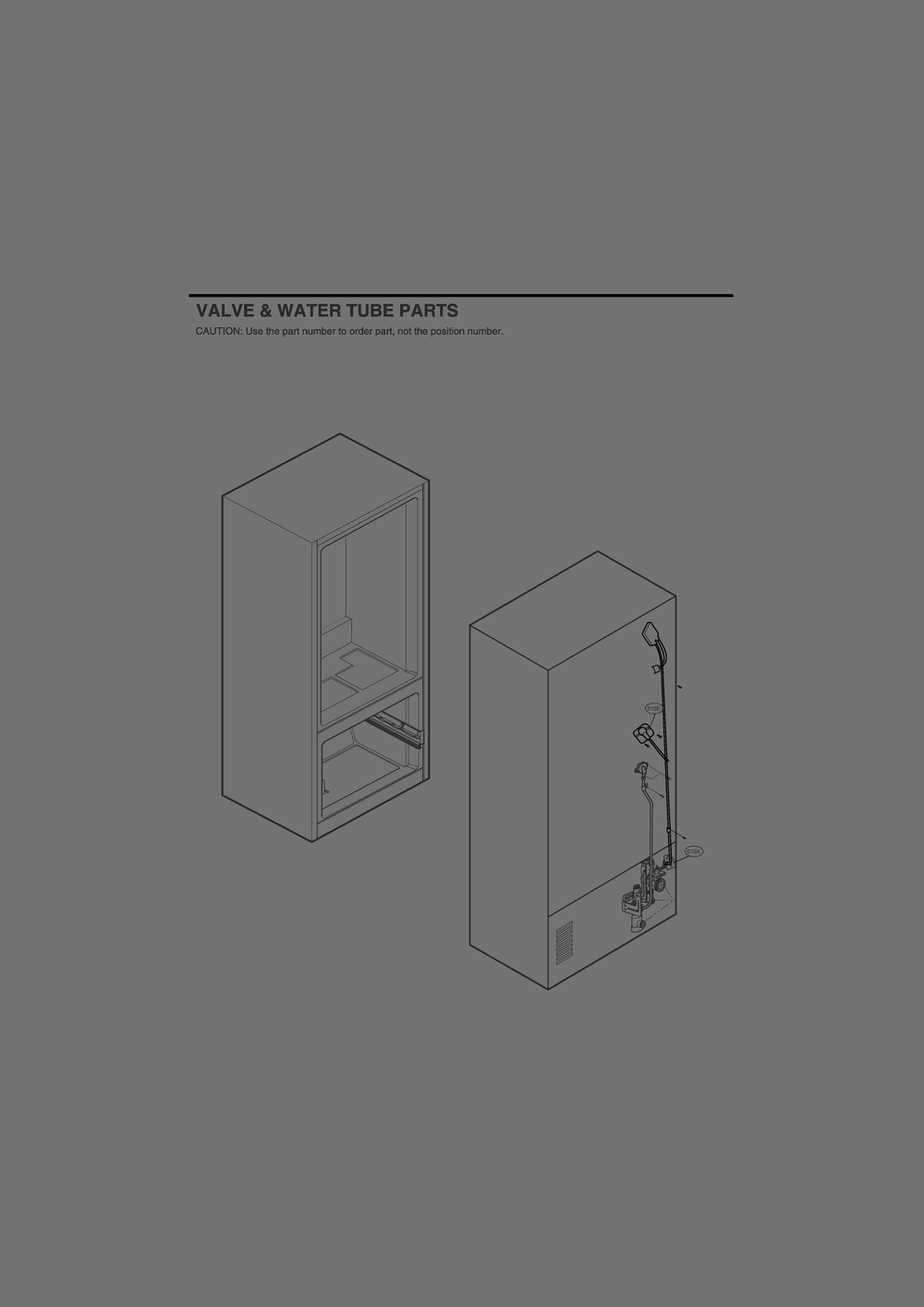 Valve And Water Tube Parts Diagram and Parts List for GR-B238NSNM ASTCNA0 LG Refrigerator