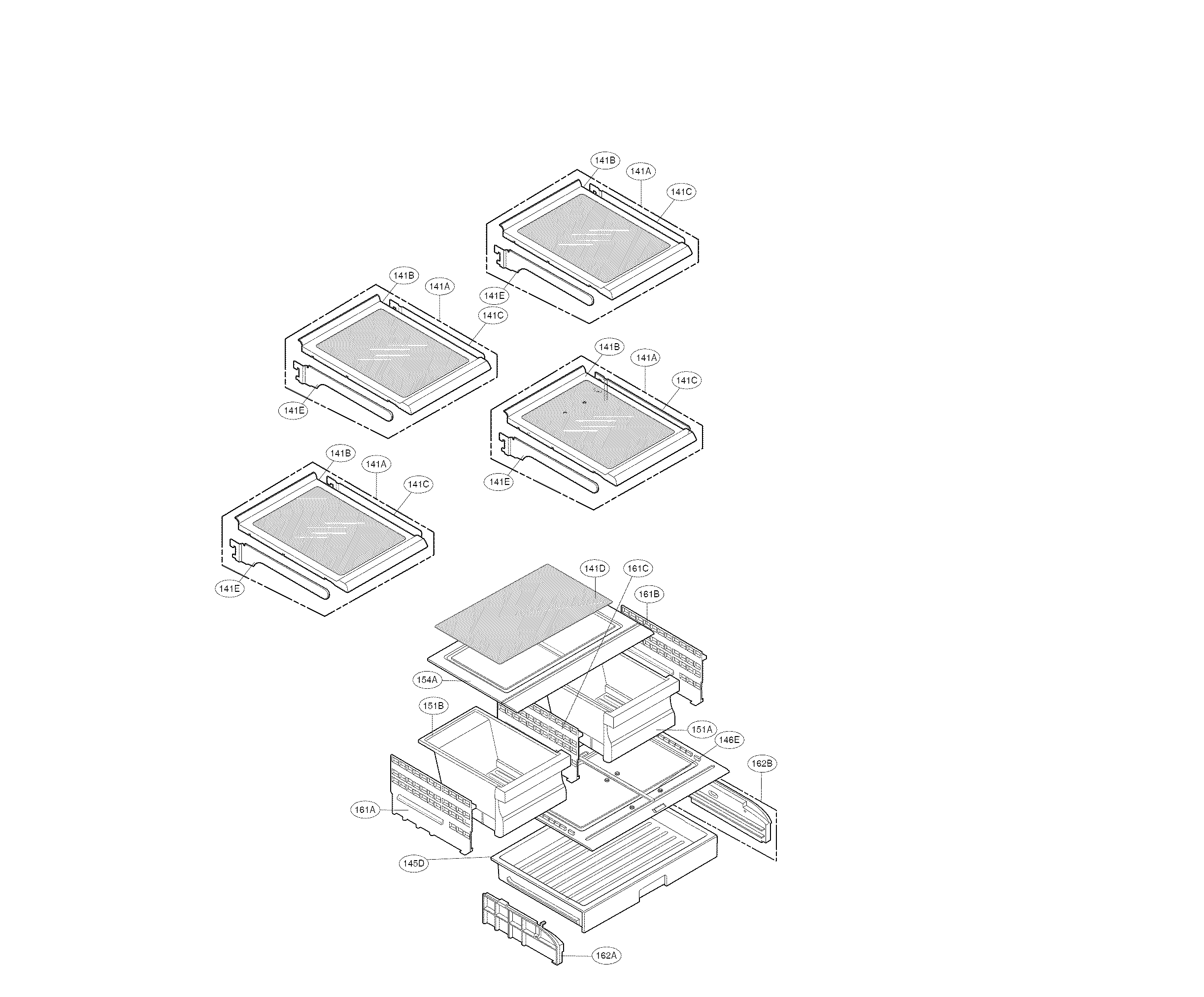 Refrigerator Parts Diagram and Parts List for 79570322312  Kenmore Refrigerator