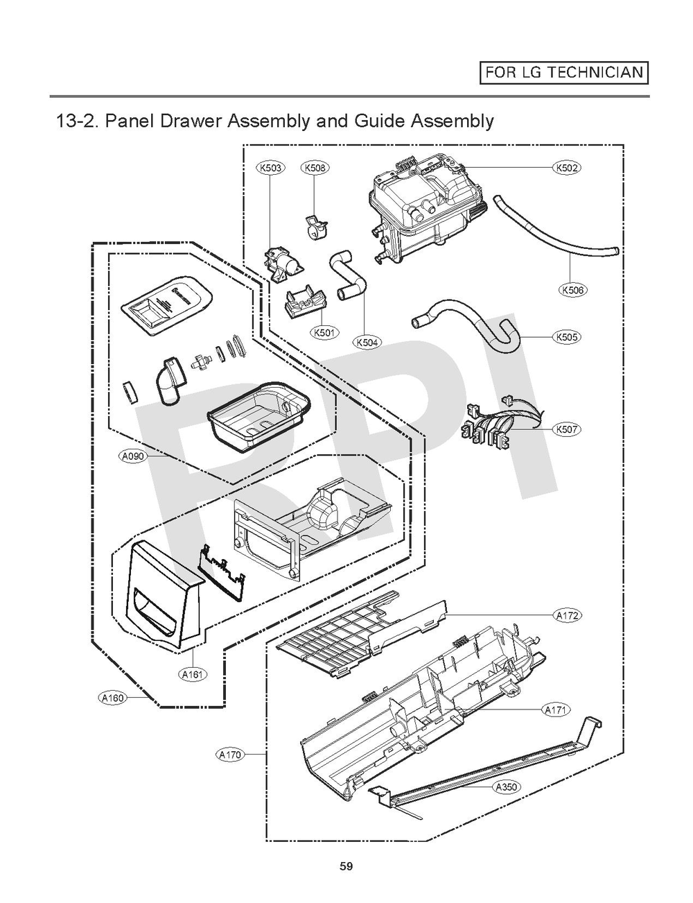 Diagram 2 Diagram and Parts List for 48231014465  LG Washer