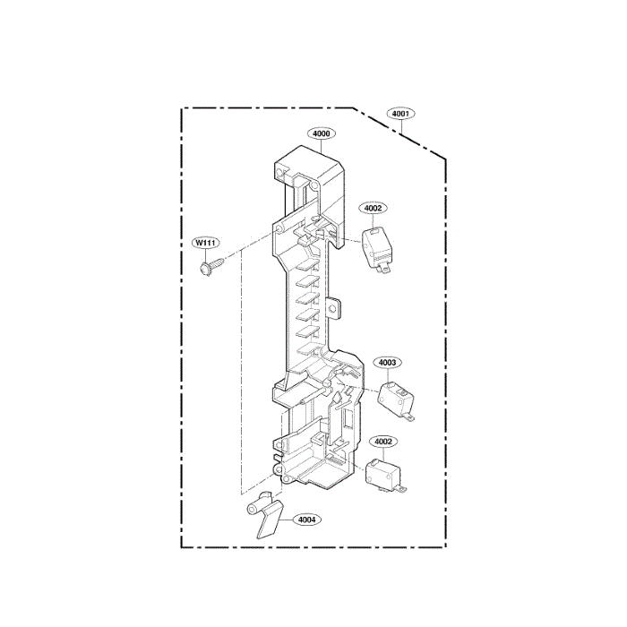 Latch Board Diagram and Parts List for LMVH1750SB 00 LG Microwave