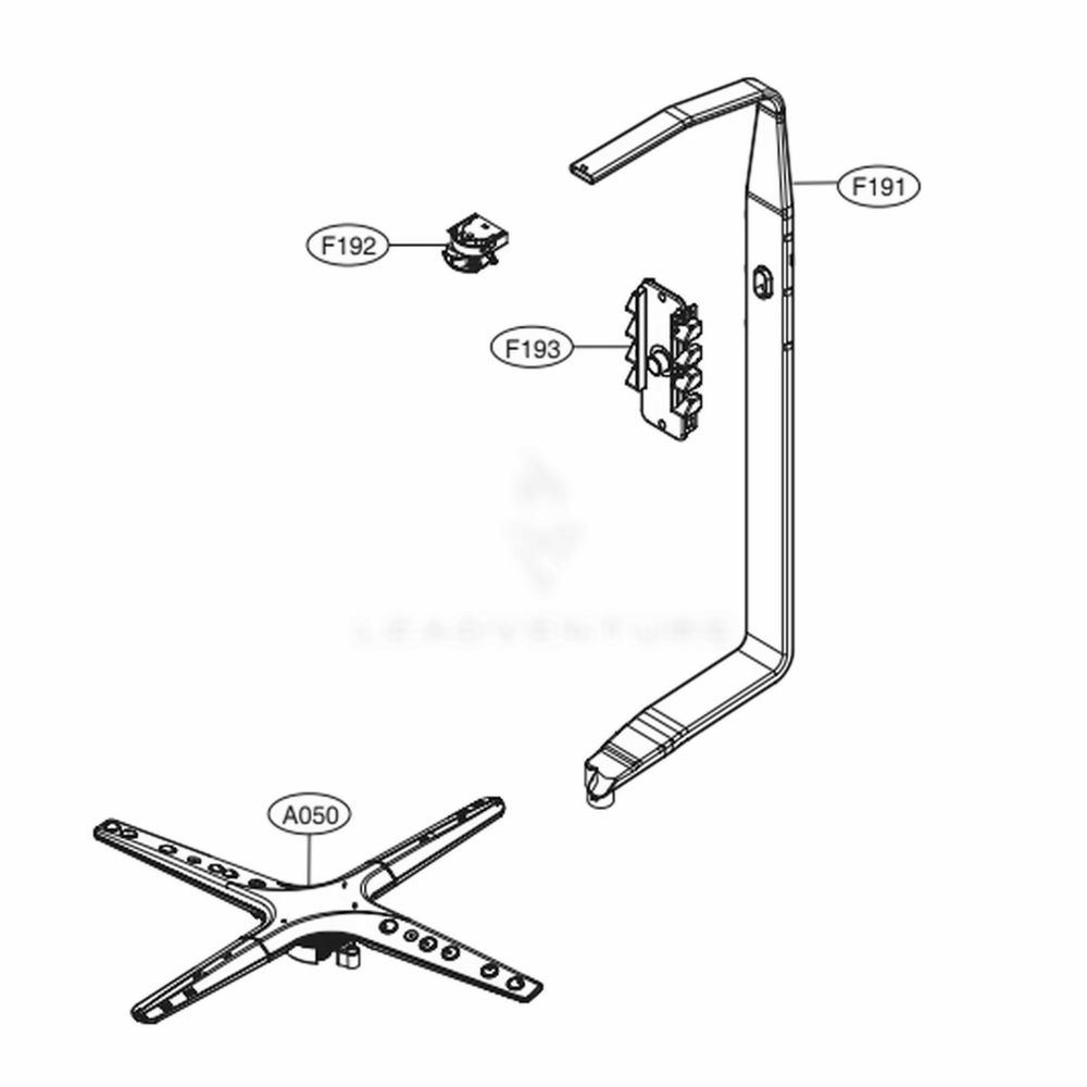 Water Guide Assembly Diagram and Parts List for LDT7797BD ABDEEUS LG Dishwasher