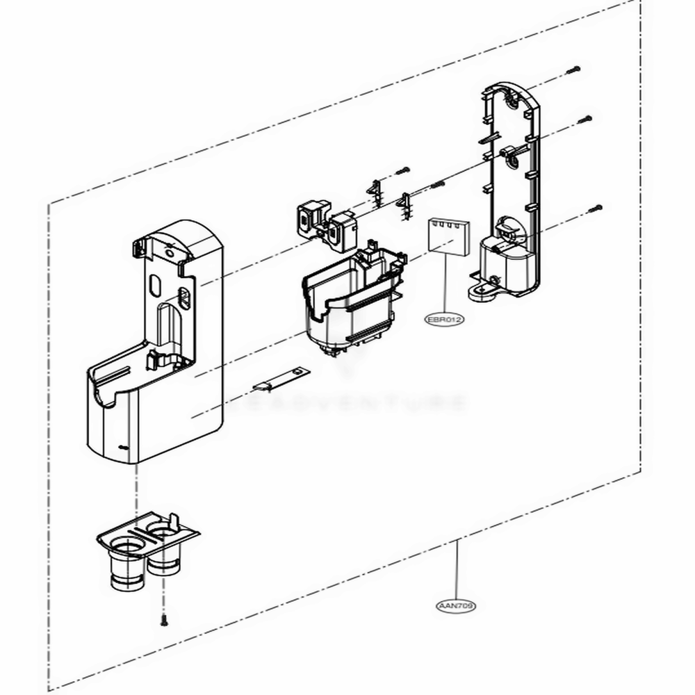 Base Assembly Body Diagram and Parts List for A927KVMS AVWELGA LG Canister Vacuum