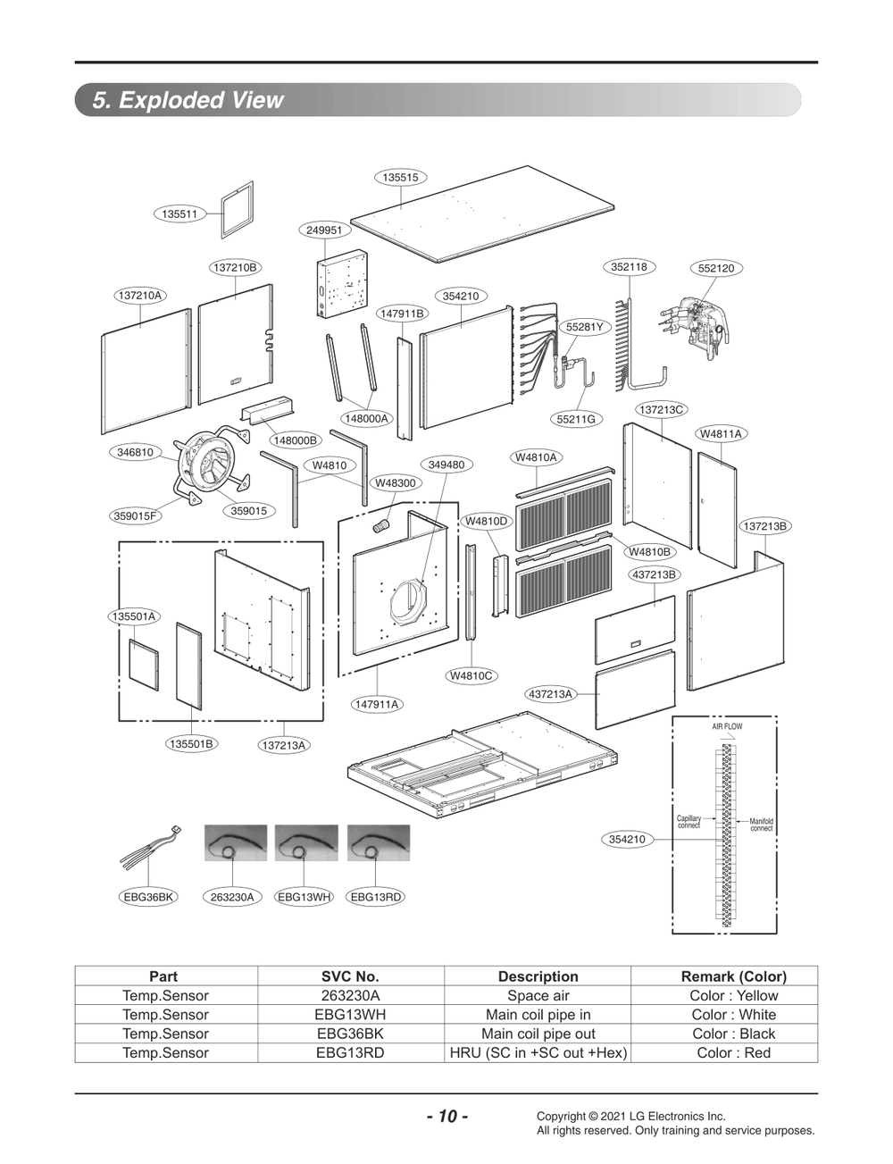 Diagram 1 Diagram and Parts List for ARNU363DDA4 ENCXLUS LG Air Conditioner