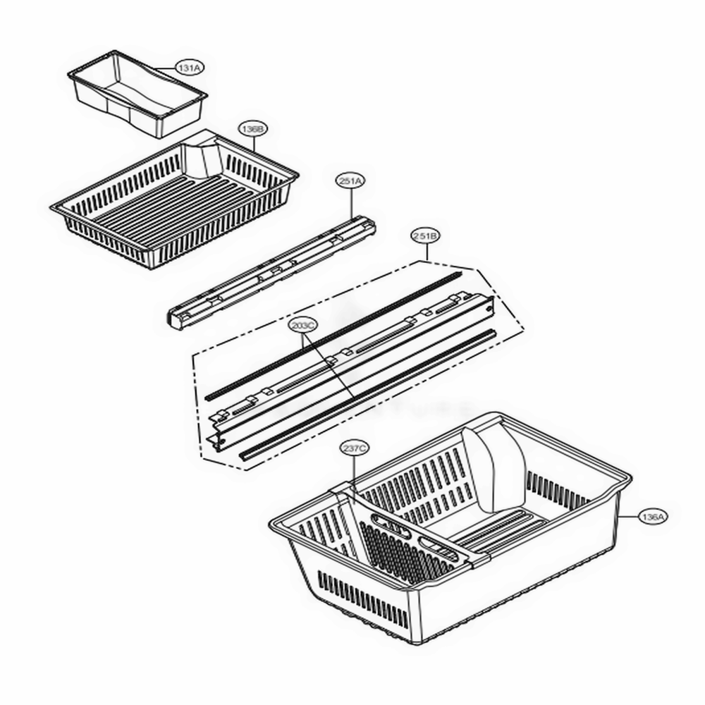 Freezer Parts Diagram and Parts List for LMXS28626M AMTCNA0 LG Refrigerator