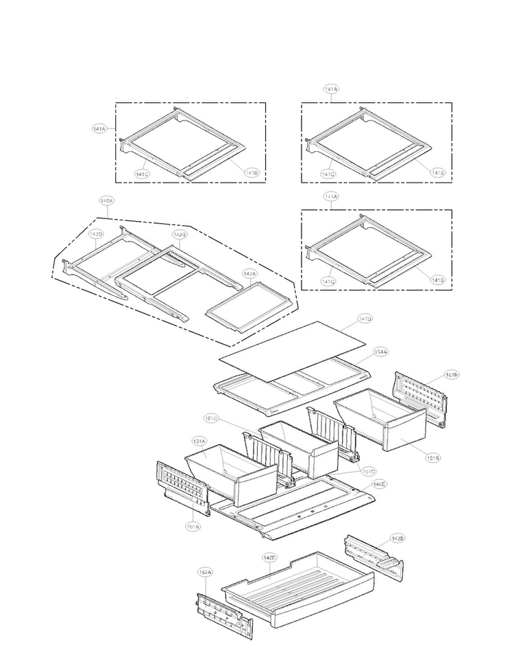 Refrigerator Parts Diagram and Parts List for LMX28994ST  LG Refrigerator