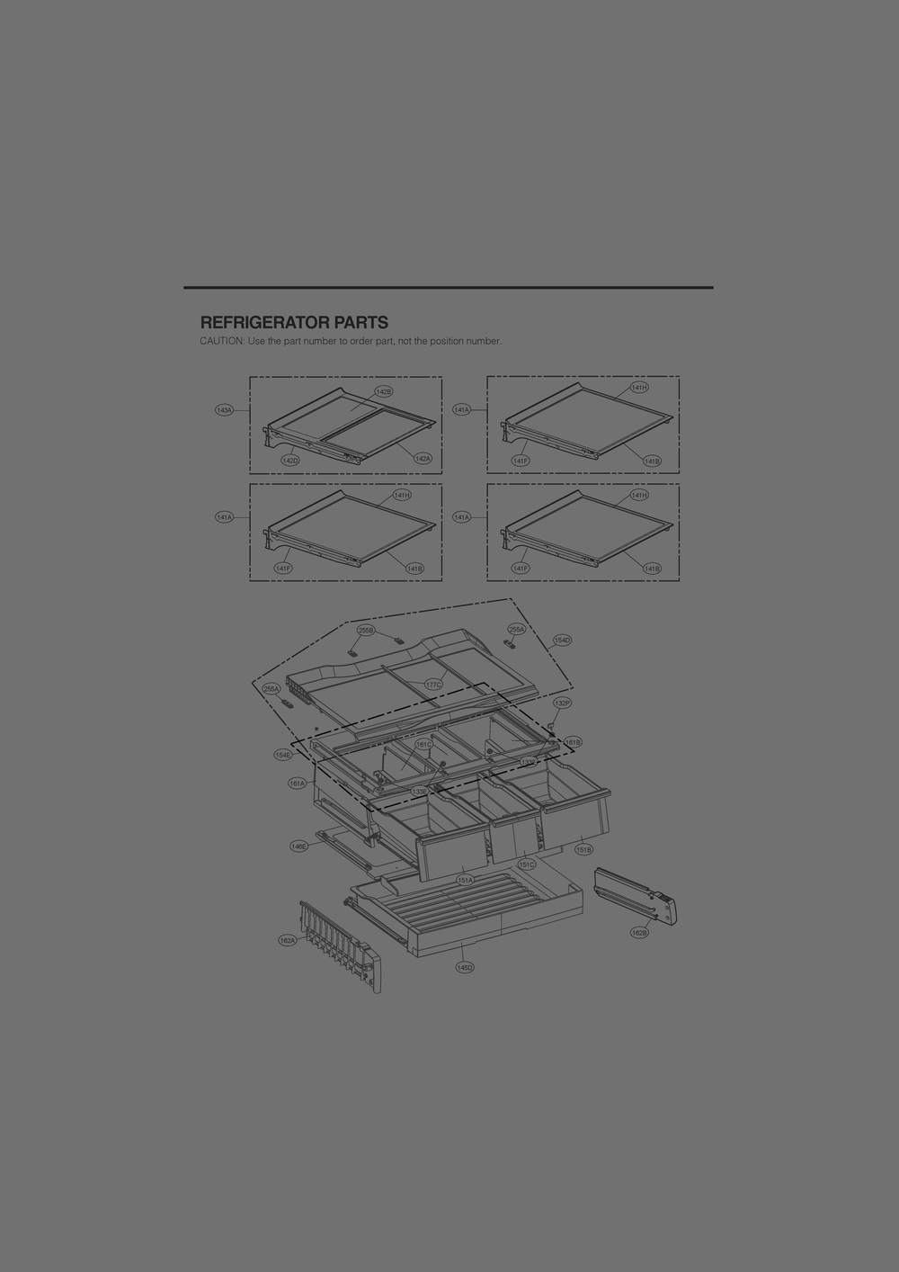 Refrigerator Parts Diagram and Parts List for GR-J318LSJM ASTCNA0 LG Refrigerator