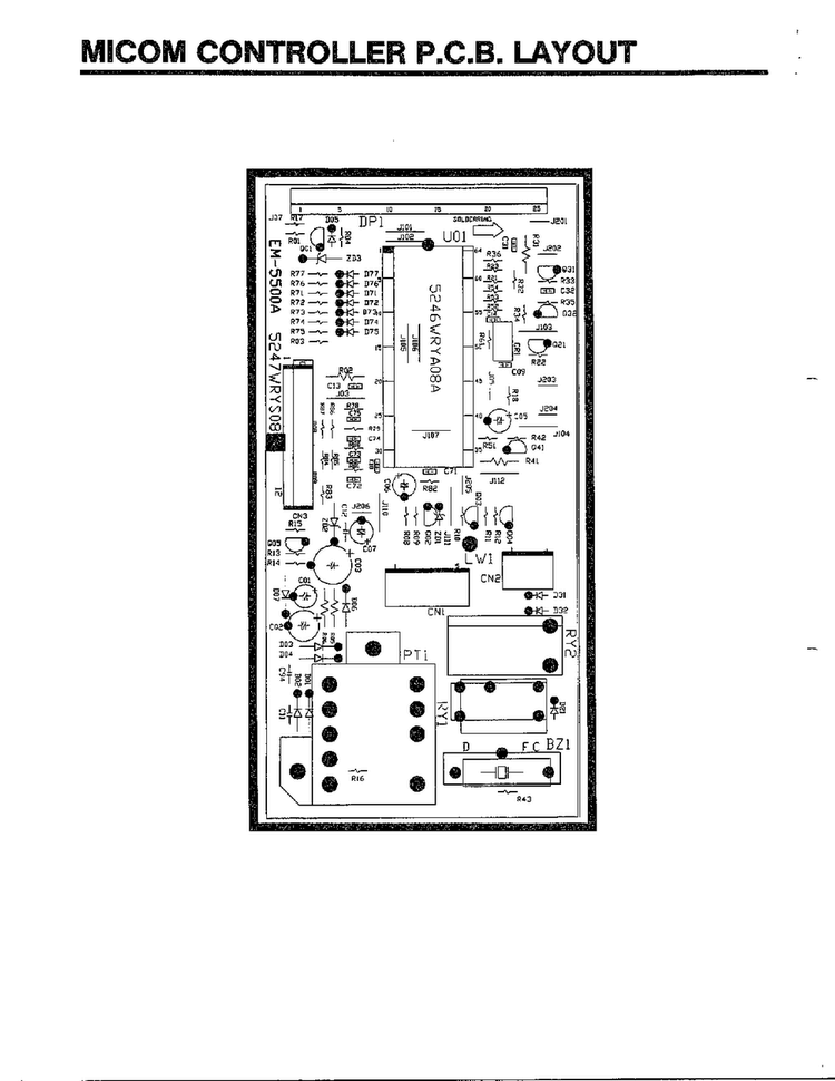 Complete Microwave Assembly Page 8 Diagram and Parts List for MA-1164M  LG Microwave