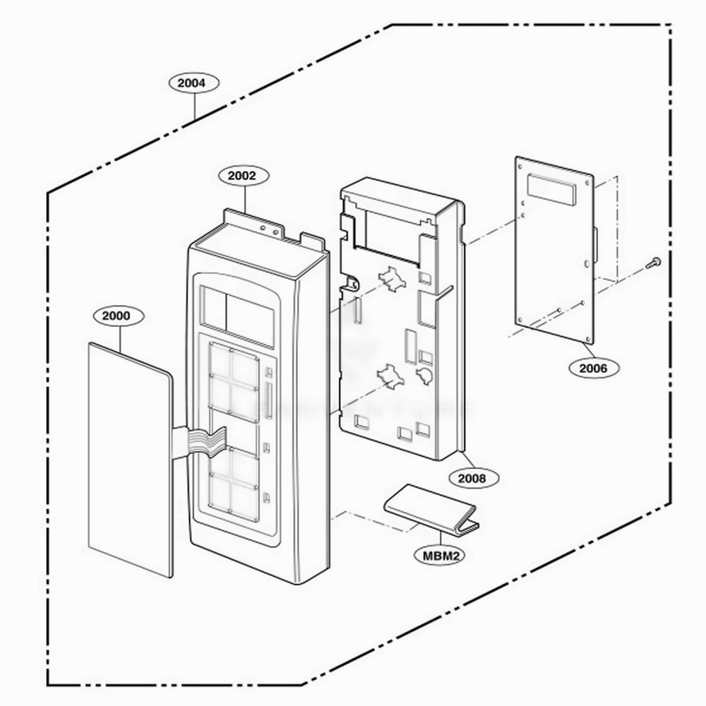 Controller Parts Diagram and Parts List for 85139 ABKESEC LG Range