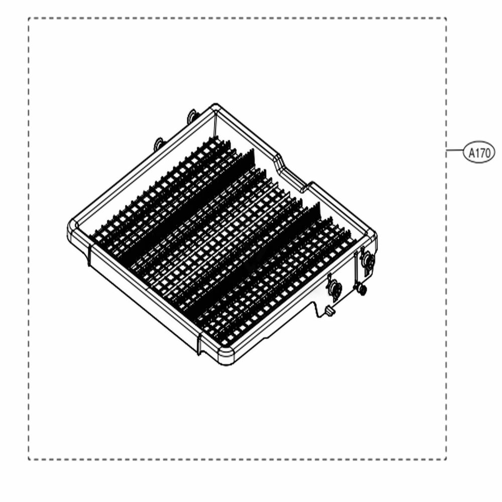 3rd Rack Assembly Diagram and Parts List for LDT6809SS ASSESNA LG Dishwasher