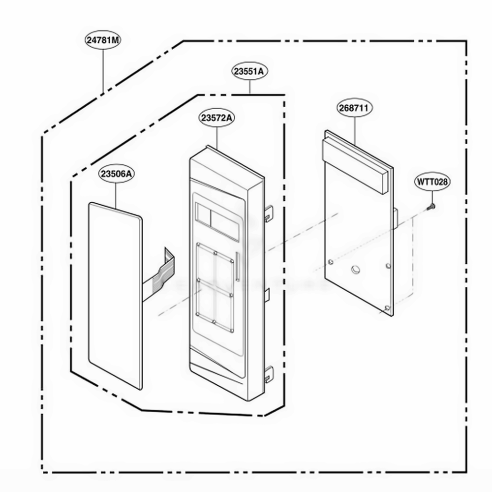 Controller Parts Diagram and Parts List for MT4078SPB CB1EWRP LG Range