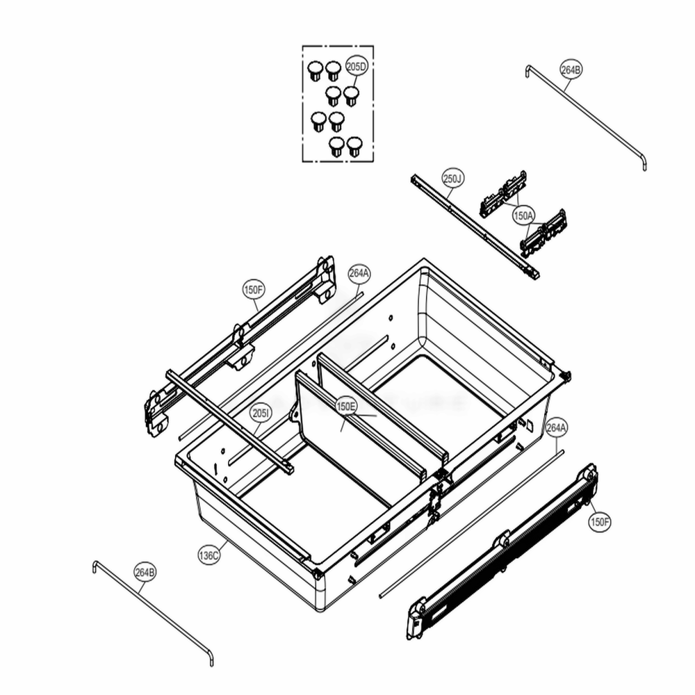 Custom Chill Parts Diagram and Parts List for LMXC23796D ASBCNA1 LG Refrigerator