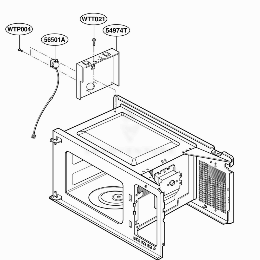 Sensor Parts Diagram and Parts List for 87330 CWHESEC LG Range