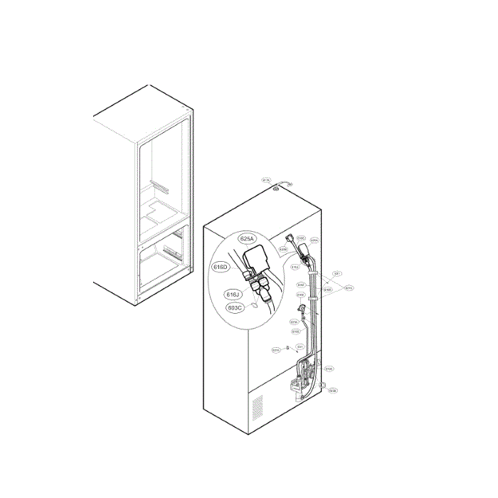 Valve And Water Diagram and Parts List for LFX29945ST 00 LG Refrigerator