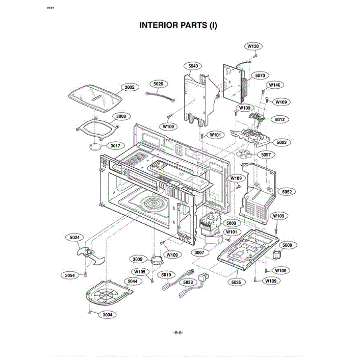 Section 6 Diagram and Parts List for LMVM1955SBQ ABSELGA LG Microwave Oven Combo
