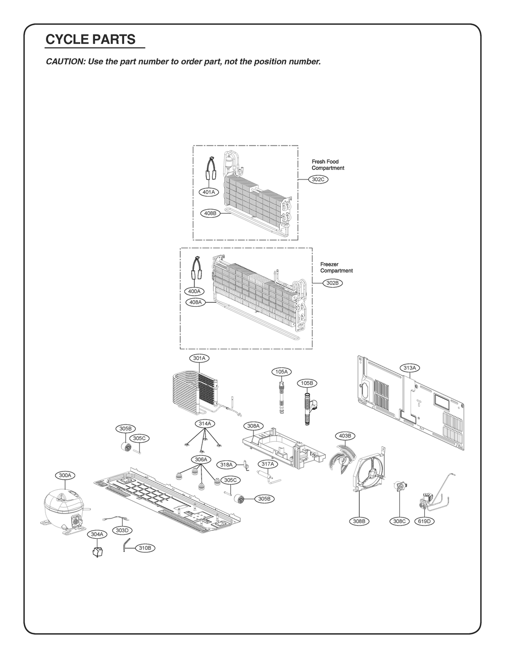 Cycle Parts Diagram and Parts List for GR-L248KSRM ASTCSE0 LG Refrigerator