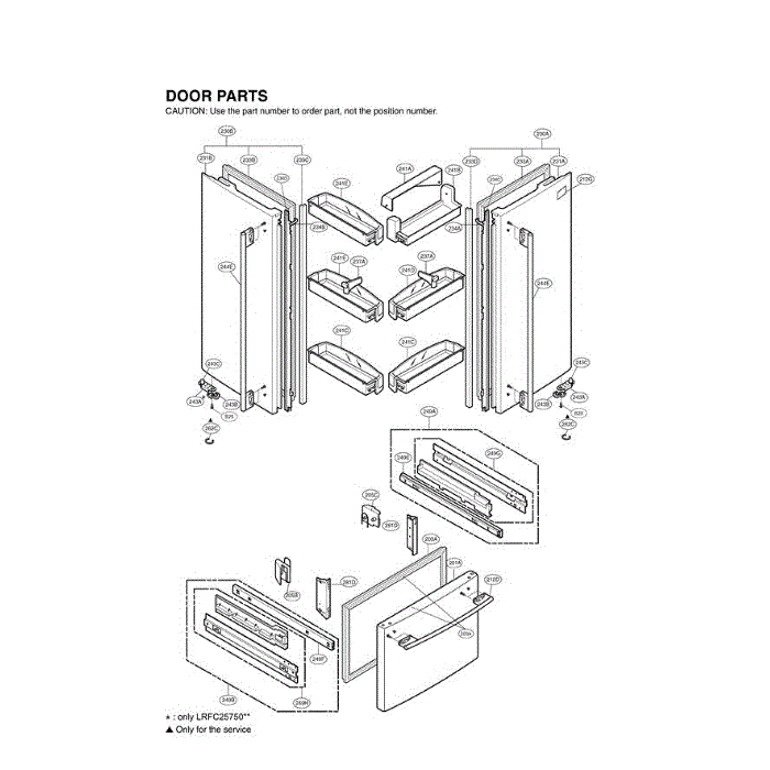 Section 5 Diagram and Parts List for LRFC21755TT ATICLGA LG Refrigerator
