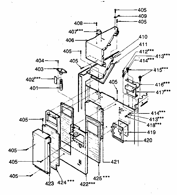Air Tunnel Parts Diagram and Parts List for 7218876780  Kenmore Microwave