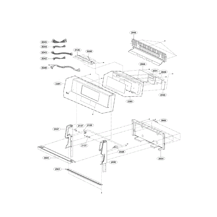 Controller Diagram and Parts List for LDG3036ST 00 LG Range