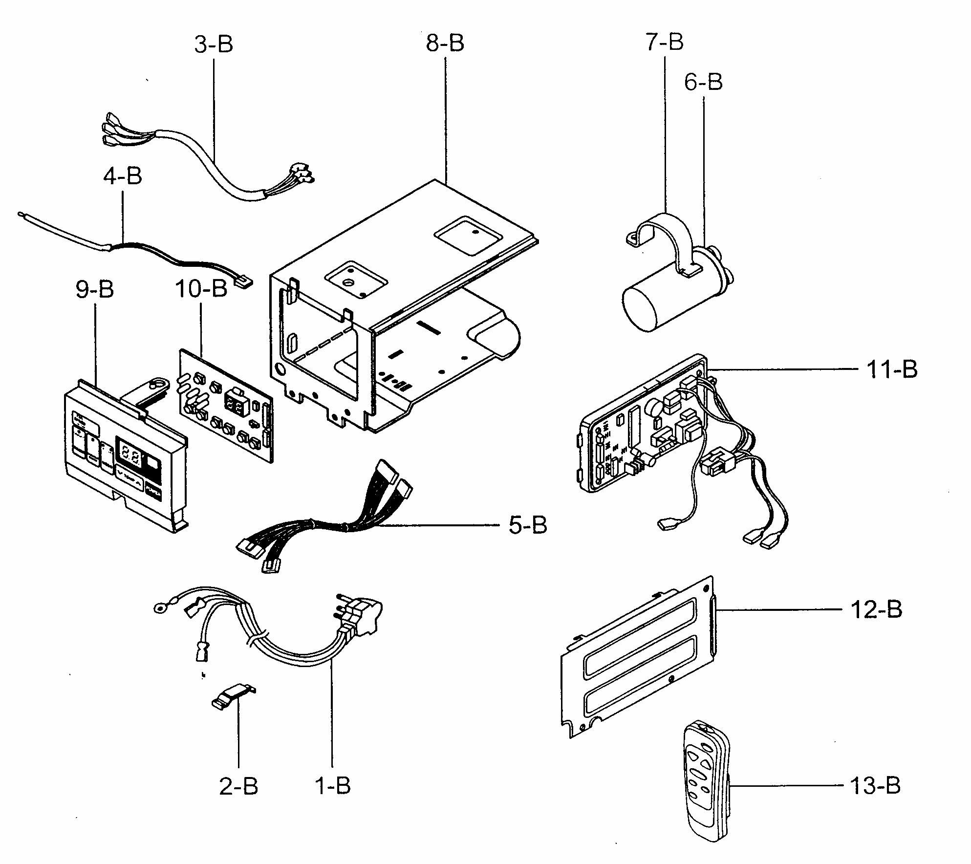 Cabinet Parts Diagram and Parts List for 58071122100  Kenmore Air Conditioner