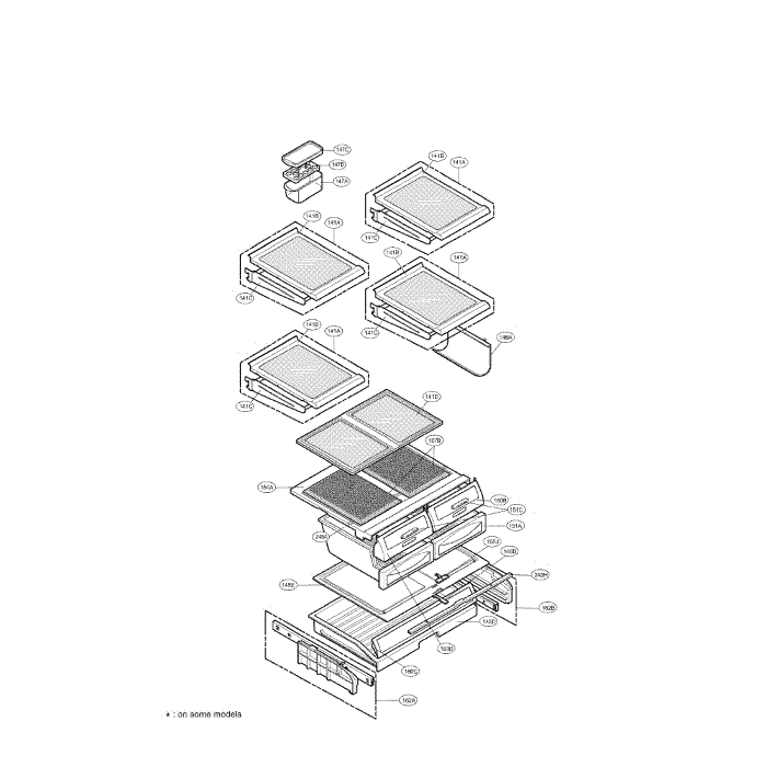 Refrigerator Diagram and Parts List for LRFD25850WW 00 LG Refrigerator