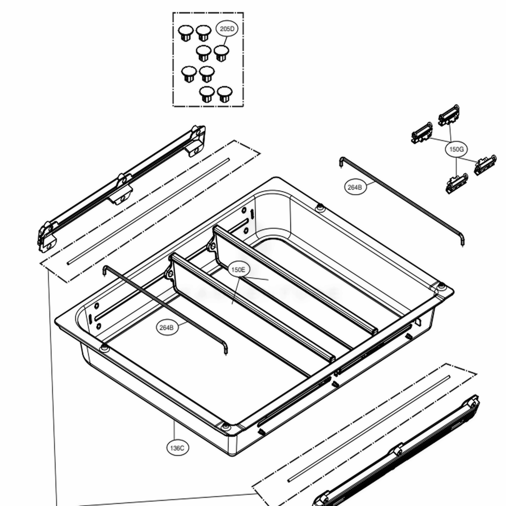 Customchill Parts Diagram and Parts List for 72489 AWBCSE1 LG Refrigerator
