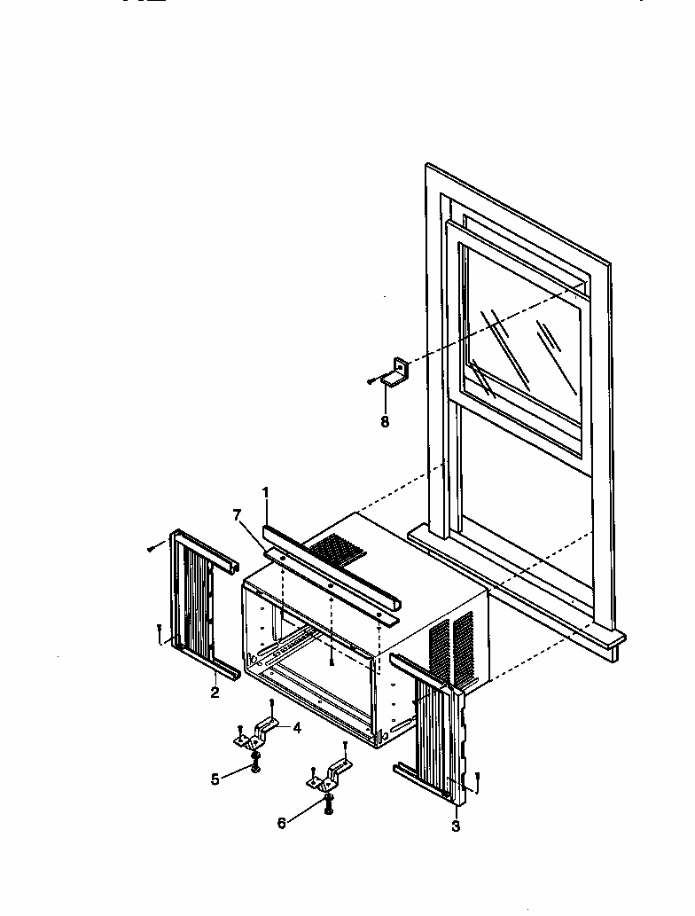 Installation Kit Assembly Diagram and Parts List for 58078073890  Kenmore Air Conditioner