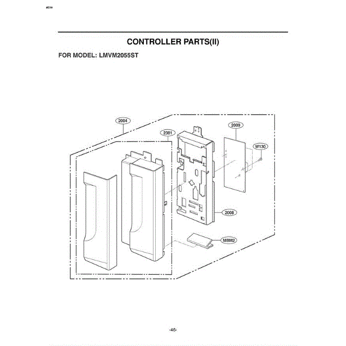 Section 5 Diagram and Parts List for LMVM2055ST ASBELGA LG Microwave Oven Combo