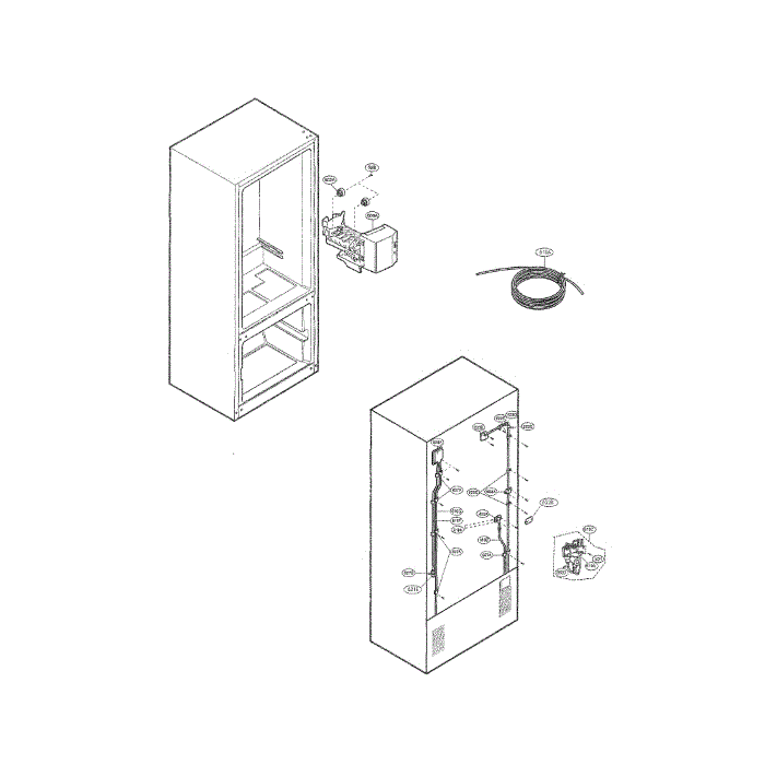 Ice Maker Diagram and Parts List for LRFD22850ST  LG Refrigerator