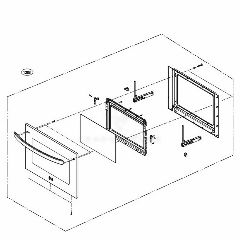 Upper Door Parts Diagram and Parts List for LWC3063BD ABDLLGA LG Range