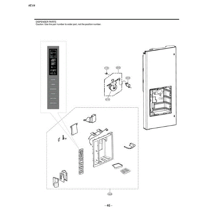 Section 1 Diagram and Parts List for LFX23961SW ASWCLGA LG Refrigerator
