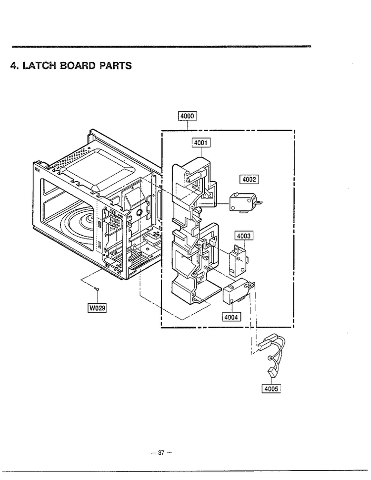 Complete Microwave Oven Page 5 Diagram and Parts List for MA-1171S  LG Microwave