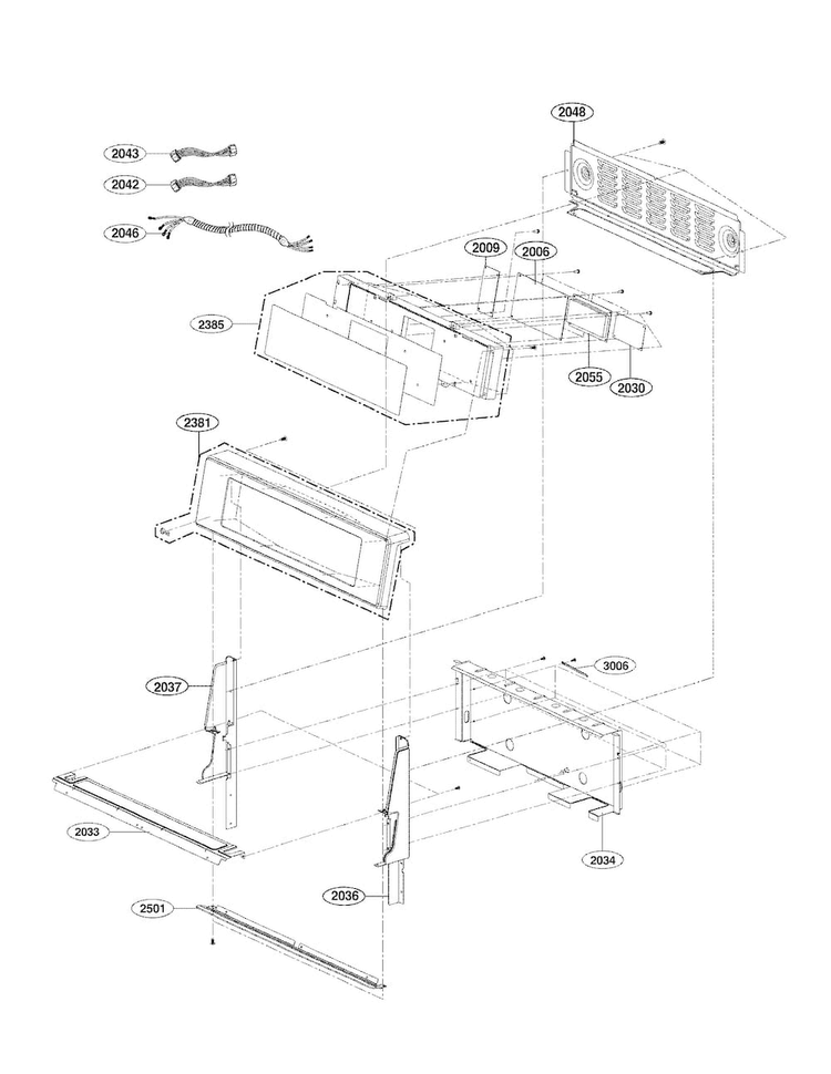 Controller Parts Diagram and Parts List for LDG3037ST  LG Range