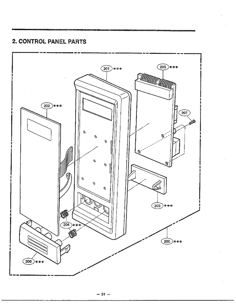 Complete Microwave Oven Page 3 Diagram and Parts List for MA-1554M  LG Microwave