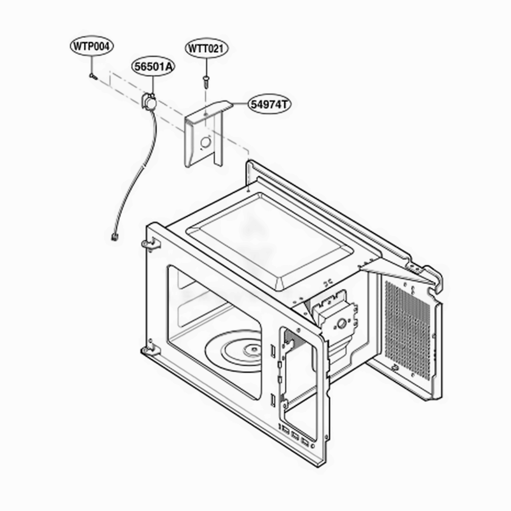Sensor Parts Diagram and Parts List for GT4175SPB CBKEWRP LG Wall Oven