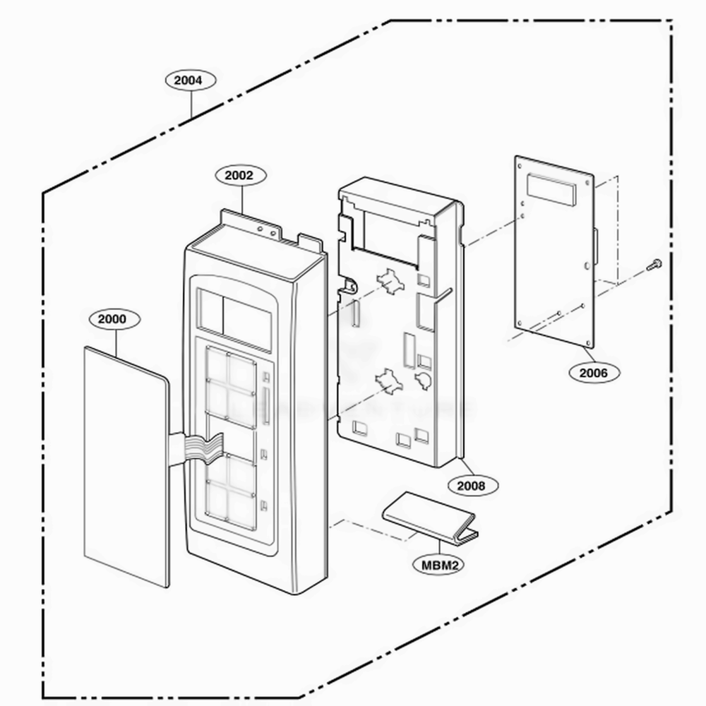 Controller Parts Diagram and Parts List for 85138 ABSESEC LG Range