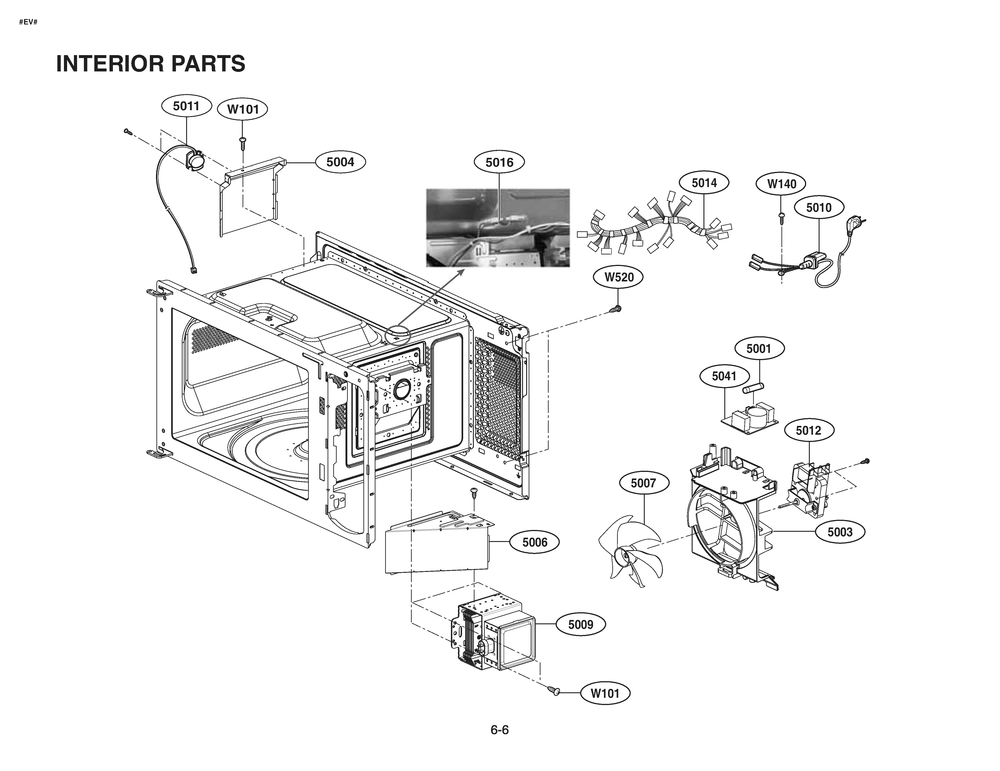 Interior Parts Diagram and Parts List for MSER1590C CSTEWAL LG Miscellaneous