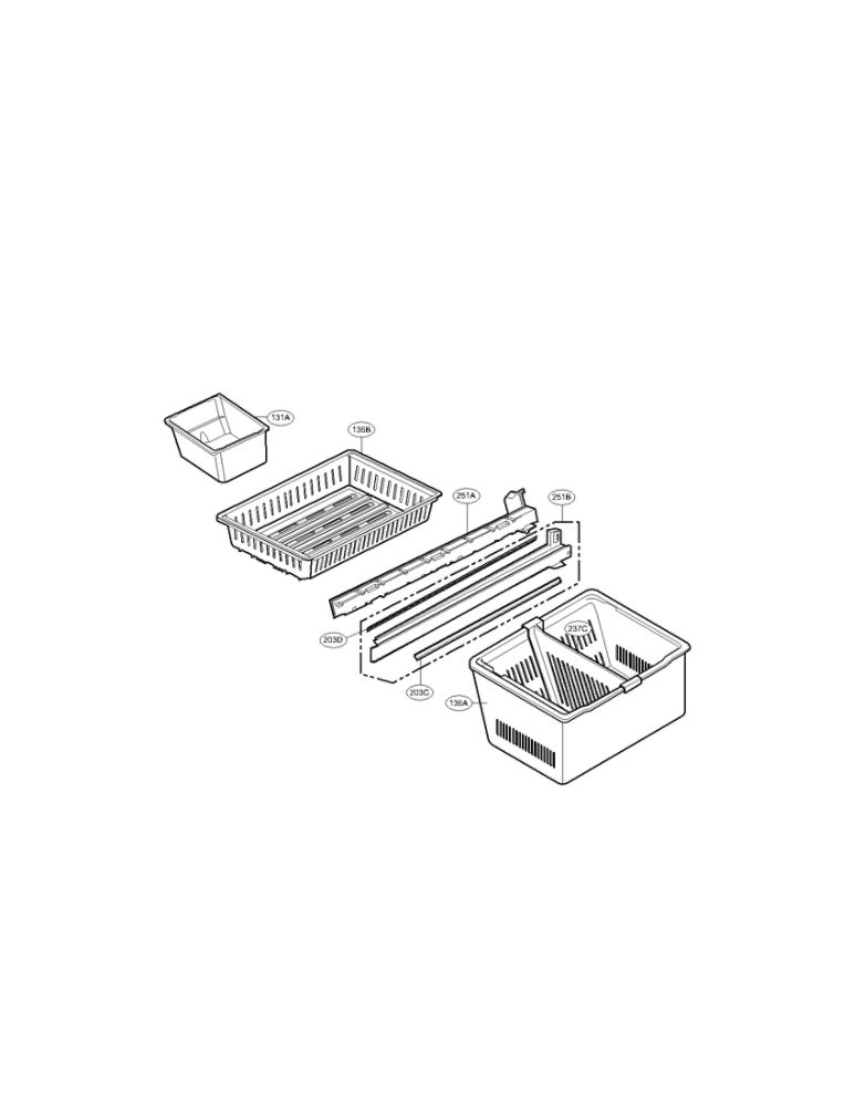 Freezer Parts Diagram and Parts List for LMX25986SW 00 LG Refrigerator