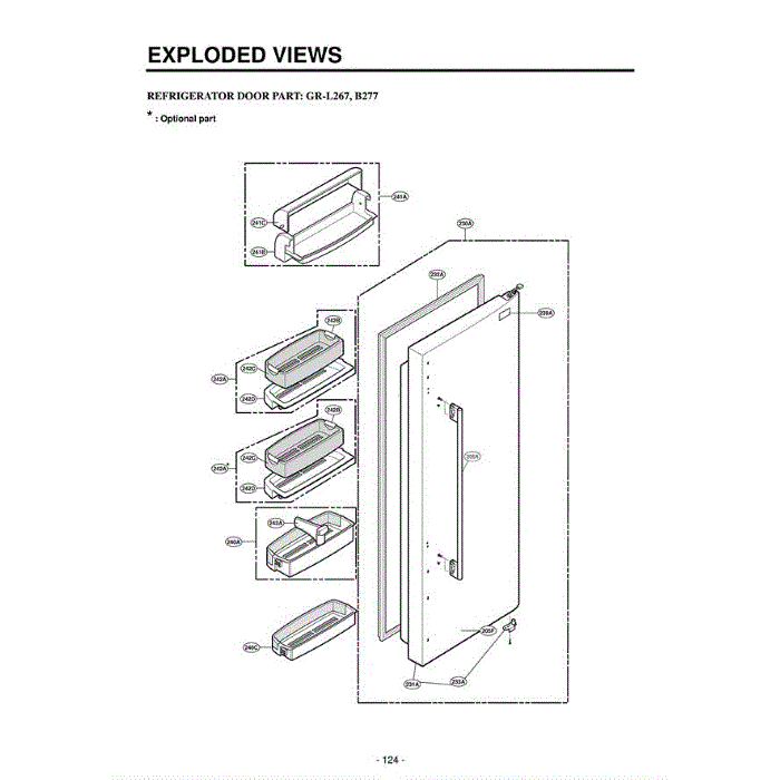 Section 3 Diagram and Parts List for LSC26945SW ASWCLGC LG Refrigerator