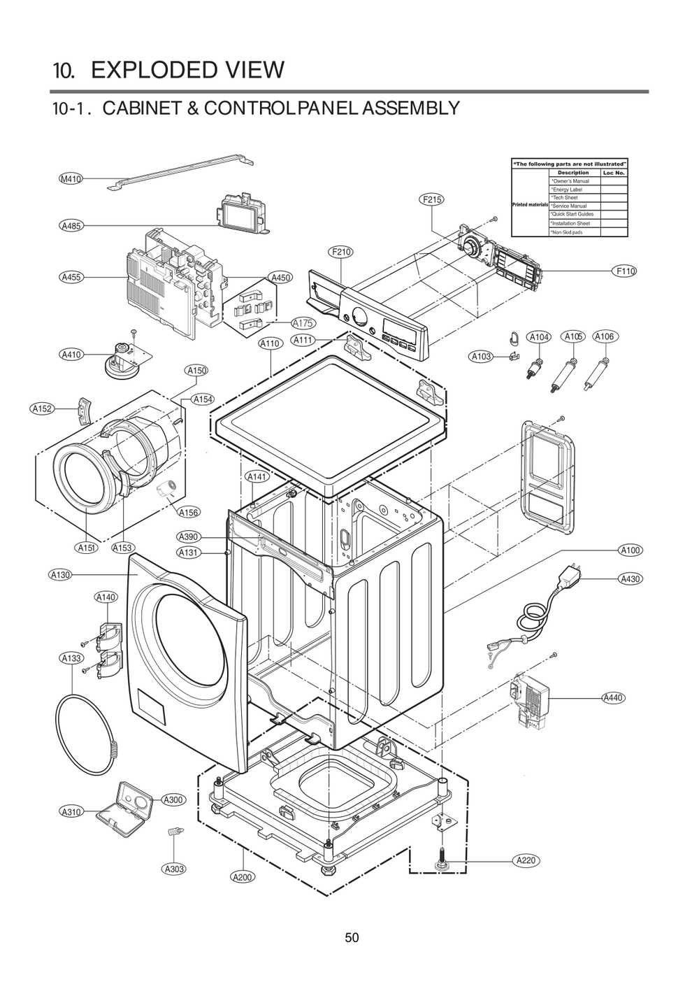 Diagram 1 Diagram and Parts List for FH4G2CDYV6 ASSEVUS LG Washer