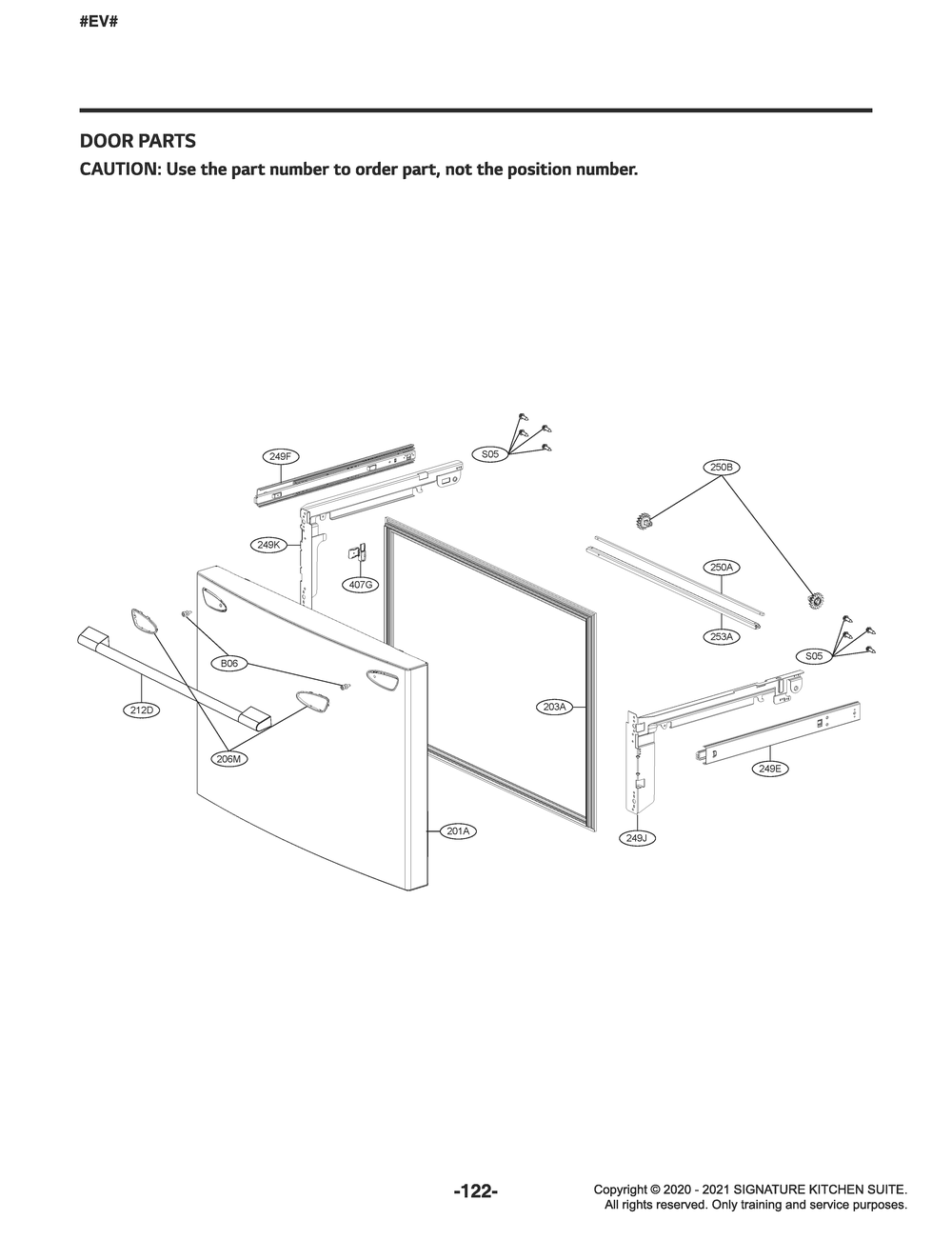 Door Parts 3 Diagram and Parts List for GR-J248FSYM ASTCNA0 LG Refrigerator