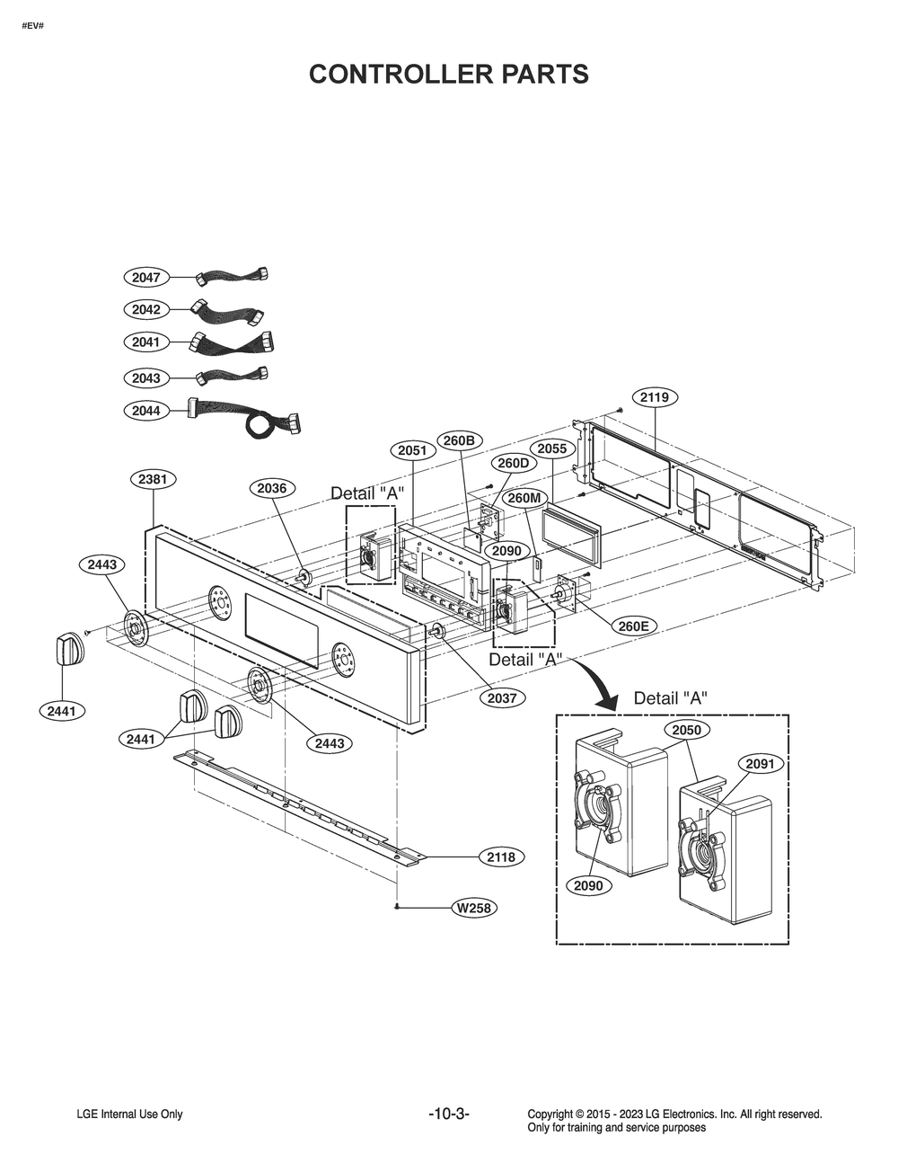 Controller Parts Diagram and Parts List for LB3642SP AS6LSTD LG Range