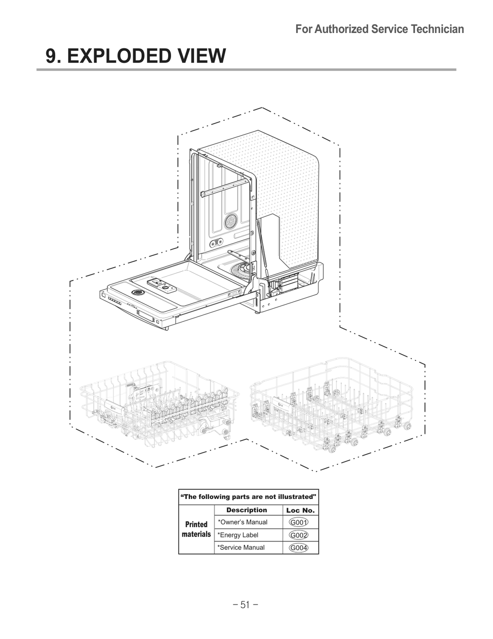 Diagram 1 Diagram and Parts List for D1471DB1 ABDEEUS LG Dishwasher